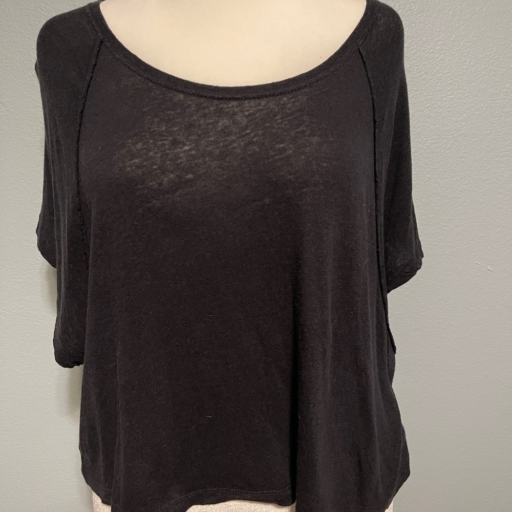 We The Free Dark Gray Off The Shoulder Top Streetstyle Cozy Minimal Medium